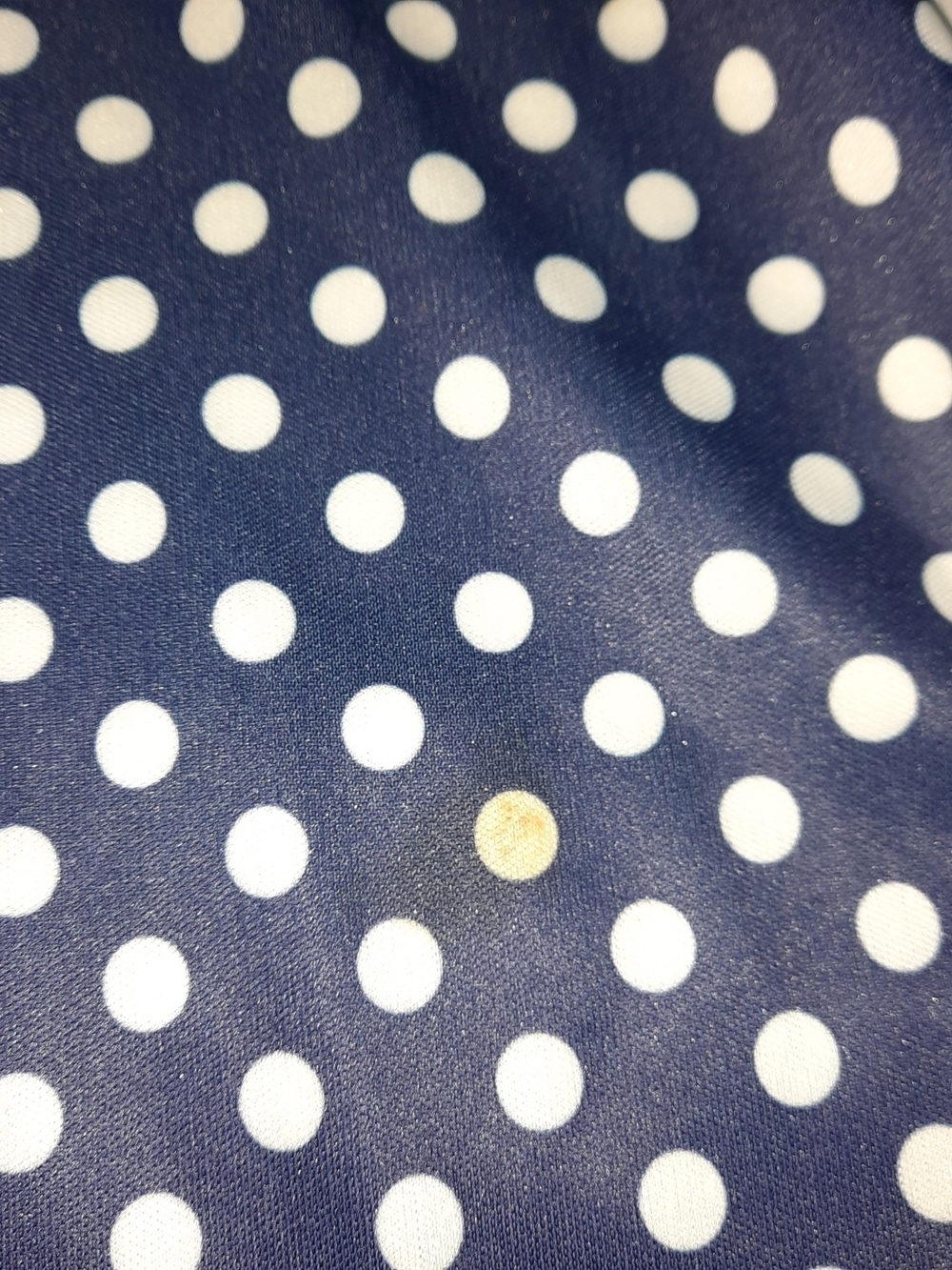 Vintage Women's Navy Polka Dot Long Sleeve Jumpsuit with Tie Waist - Picture 9 of 15